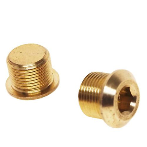 Blanking Plug Metric Hydraulic  Male 1.5  M20 Flanged Brass Allen Key Ten mm hex