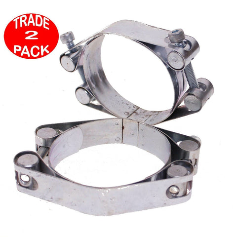 Heavy Duty 80-100mm T-Bolt Hose Pipe Clamp Slurry Exhaust Jubilee (pack of 2)